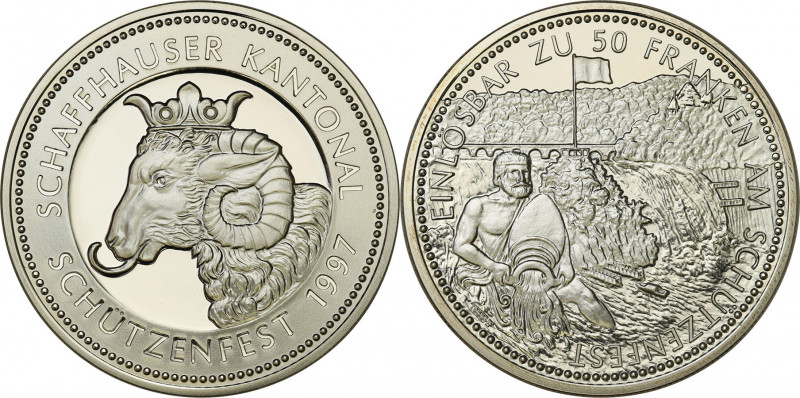 Switzerland
Switzerland. 50 francs 1997 Neuhausen 

Menniczy egzemplarz wybit...