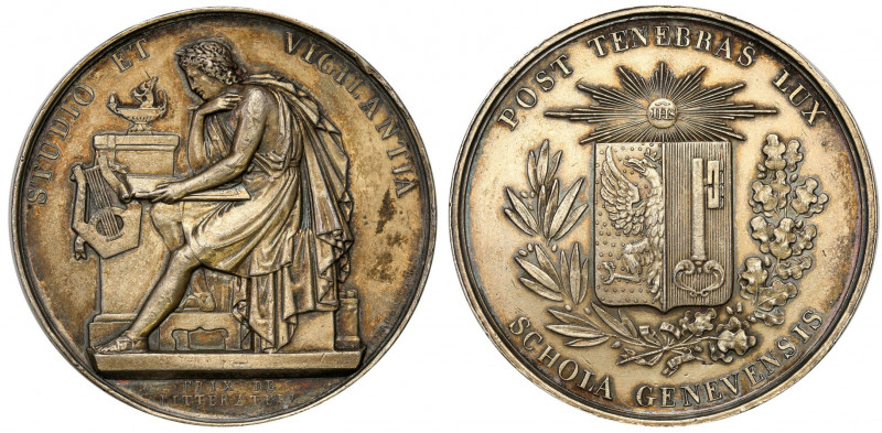 Switzerland
Switzerland, Geneva, 19th century. School Medal for Literature, Sil...