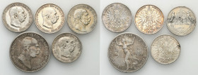 Ungarn
Hungary, Franciszek Jzef I. 2 crowns 1912, 1913, 5 crowns 1908, set of 5 coins 

Zestaw zawiera 5 monet.Herinek 771, 780, 782

Details: 63...