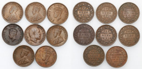 British India
India, Edward VII, George VI, 1/4 anna 1908-1942, set of 8 coins 

Monety w rC3E