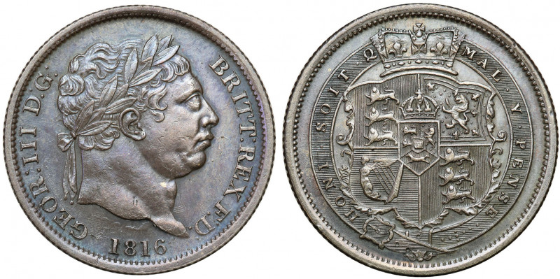 Great Britain
England. George III (1760-1820). Shilling 1816 

Kolorowa patyn...