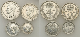 Great Britain
England. George VI (1936-1952). 1 - 4 pence Maundy Set 1946, set of 4 coins 

 PiD�knie zachowane.

Details: Ag/ CuZn 
Condition: ...