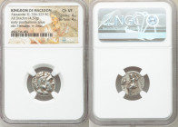 MACEDONIAN KINGDOM. Alexander III the Great (336-323 BC). AR drachm (17mm, 4.37 gm, 11h). NGC Choice VF 4/5 - 4/5. Posthumous issue of Colophon, ca. 3...