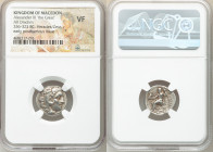MACEDONIAN KINGDOM. Alexander III the Great (336-323 BC). AR drachm (18mm, 12h). NGC VF. Early posthumous issue of Colophon, ca. 310-301 BC. Head of H...