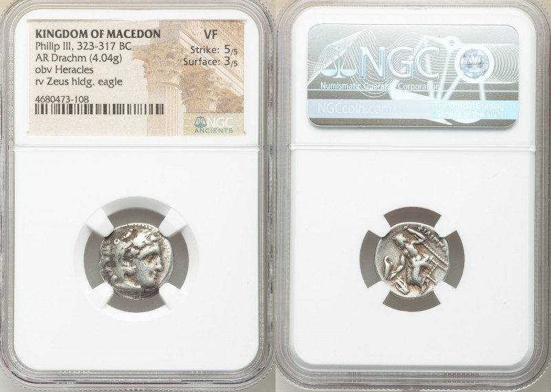 MACEDONIAN KINGDOM. Philip III Arrhidaeus (323-317 BC). AR drachm (17mm, 4.04 gm...