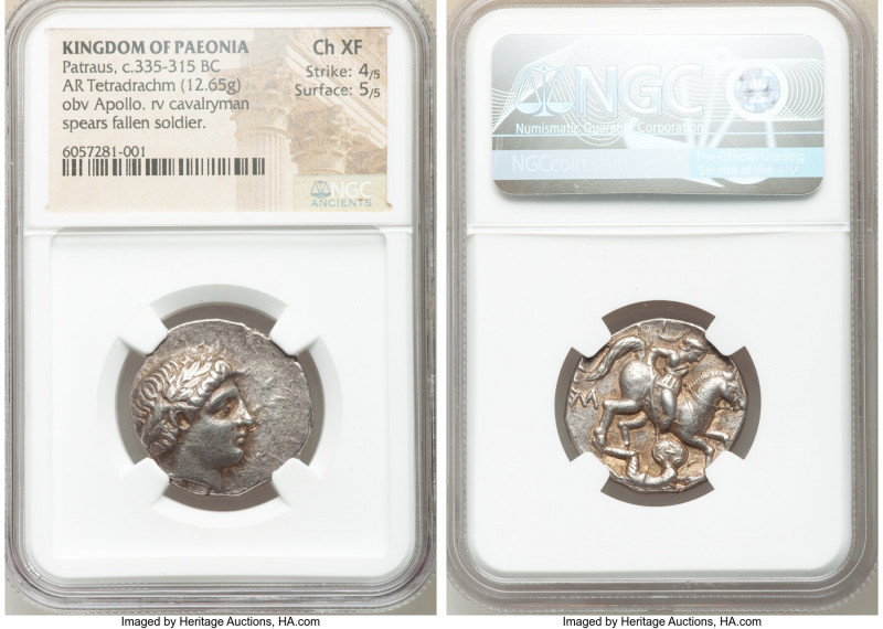 PAEONIAN KINGDOM. Patraus (ca. 335-315 BC) AR tetradrachm (24mm, 12.65 gm, 1h). ...