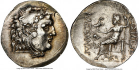 THRACE. Mesambria. Ca. 175-125 BC. AR tetradrachm (35mm, 12h). NGC AU, brushed, overstruck. In the name and types of Alexander III the Great of Macedo...