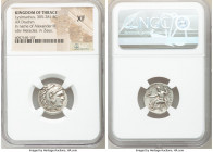 THRACIAN KINGDOM. Lysimachus (305-281 BC). AR drachm (18mm, 12h). NGC XF. Posthumous issue of 'Colophon' in the name and types of Alexander III the Gr...