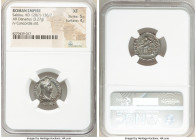 Sabina (AD 128-136/7). AR denarius (18mm, 3.27 gm, 6h). NGC XF 5/5 - 4/5. Rome, ca. AD 130-133. SABINA AVGVSTA-HADRIANI AVG P P, diademed, draped bust...