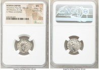 Antoninus Pius (AD 138-161). AR denarius (19mm, 3.17 gm, 11h). NGC MS 5/5 - 4/5. Rome, AD 160-161. ANTONINVS AVG PIVS P P TR P XXIIII, laureate head o...