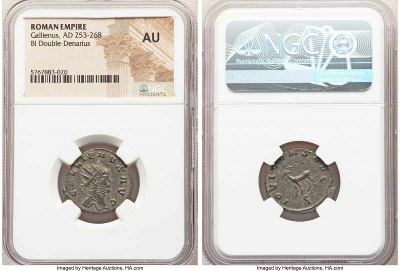 Gallienus (AD 253-268). BI antoninianus (19mm, 11h). NGC AU. Rome, 6th officina....