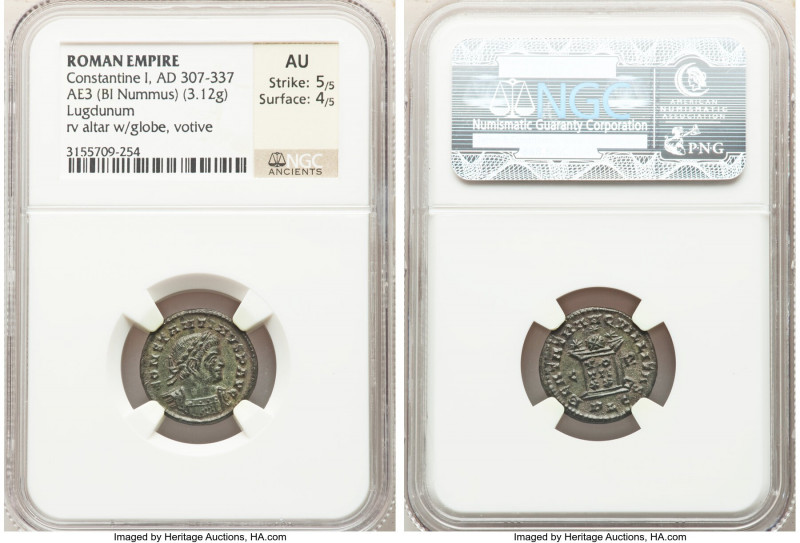 Constantine I the Great (AD 307-337). AE3 or BI nummus (18mm, 3.12 gm, 11h). NGC...