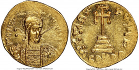 Constantine IV Pogonatus (AD 668-685). AV solidus (19mm, 4.47 gm, 6h). NGC MS 3/5 - 4/5, brushed. Constantinople, 9th officina, AD 681-685. P CONST-A-...