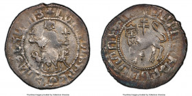 Cilician Armenia Levon I 2 Tram ND (1198-1219) AU50 PCGS, 28mm. Levon enthroned facing / Crowned lion standing left, patriarchal cross behind

HID09...