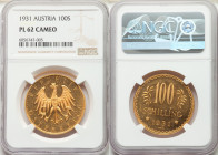 Republic gold Prooflike 100 Schilling 1931 PL62 Cameo NGC, Vienna mint, KM2842, Fr-520. AGW 0.6807 oz. 

HID09801242017

© 2020 Heritage Auctions ...