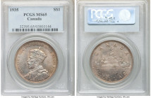 George V Dollar 1935 MS65 PCGS, Royal Canadian mint, KM30. Red and gold patina with subdued luster. 

HID09801242017

© 2020 Heritage Auctions | A...