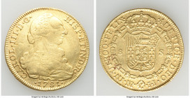 Charles III gold 8 Escudos 1781 NR-JJ XF (Scratches), Nuevo Reino mint, KM50.1, Fr-35. 37.4mm. 26.79gm. 

HID09801242017

© 2020 Heritage Auctions...
