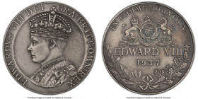 Edward VIII silver plated copper Matte Specimen Medal 1937-Dated SP64 PCGS, Giordano-CM185e. EDWARDVS VIII DEI GRA BRITT OMN REX Crowned bust left / I...