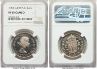 Elizabeth II Proof 1/2 Crown 1953 PR65 Cameo NGC, KM893, S-4137a. 

HID09801242017

© 2020 Heritage Auctions | All Rights Reserved