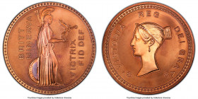 Victoria 3-Piece Certified Proof INA Retro Fantasy Issue Crowns 1887-Dated (2008) PCGS, 1) copper Crown, PR67 Red 2) brass Crown, PR67 3) brass Crown,...