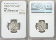 British India. Bombay Presidency Pair of Certified Rupees FE 1239 (1829) NGC, Poona mint, KM325 (under Martha Confederacy). Nagphani mintmark, struck ...