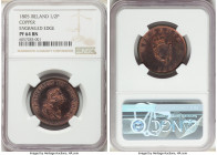 George III copper Proof 1/2 Penny 1805 PR64 Brown NGC, KM147.1. With engrailed edge. Few carbon spots below bust and about one third of original red s...