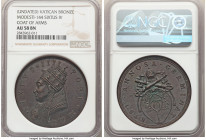Papal States. Sixtus IV (1471-1484) bronze Medal ND AU58 Brown NGC, Modesti-144. SIXTUS IIII PONT MAX His bust left / ETSI ANNOSA GERMINAT Papal arms....