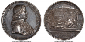 Papal States. Pius IX silver Specimen "Restoration of the Monuments on the Appian Way" Medal Anno VII (1852)-Dated SP58 PCGS, Bartolotti-852. 43mm. By...