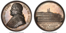 Papal States. Pius IX silver Specimen Medal Anno XVIII (1863) SP62 PCGS, Rinaldi-57. 43.70mm. 37.60gm. By G. Bianchi. Bust left / View of Papal Cigar ...
