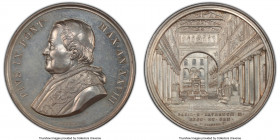 Papal States. Pius IX silver Specimen Medal Anno XXVIII (1873) SP63 PCGS, Rinaldi-67. 43.80mm. 34.50gm. By G. Bianchi. Bust left / Interior view of Sa...