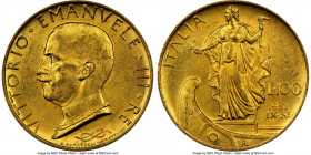 Vittorio Emanuele III gold 100 Lire 1931-R MS62 NGC, Rome mint, KM72. AGW 0.2546 oz. 

HID09801242017

© 2020 Heritage Auctions | All Rights Reser...