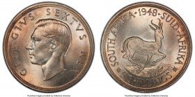 George VI Prooflike 5 Shillings 1948 PL67 PCGS, KM40.1. Peach toned, cartwheel luster. 

HID09801242017

© 2020 Heritage Auctions | All Rights Res...