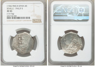 Philip II Cob 4 Reales ND (1556-1598) S-B XF45 NGC, 29mm. 13.73gm. 

HID09801242017

© 2020 Heritage Auctions | All Rights Reserved