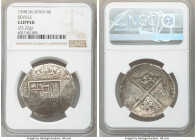 Philip II 8 Reales 1598 S-(B) Clipped NGC, Seville mint. 34mm. 23.22gm. 

HID09801242017

© 2020 Heritage Auctions | All Rights Reserved