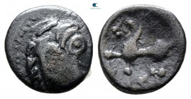 Eastern Europe. Imitation of Philip II of Macedon circa 200-0 BC. "Kapostaler Kleingeld" type. ''Obol''