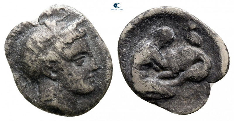 Lucania. Herakleia circa 432-420 BC. 
Diobol AR

10 mm, 0,94 g



fine