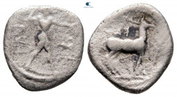 Bruttium. Kaulonia circa 475-425 BC. 1/3 Stater AR