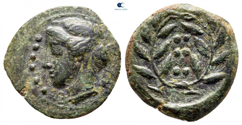 Sicily. Himera circa 415-409 BC. 
Bronze Æ

18 mm, 2,78 g



very fine
