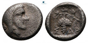 Kings of Thrace. Odrysian. Saratokos circa 407-369 BC. Diobol AR