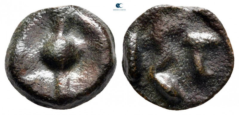 Moesia. Istrus circa 420-400 BC. 
Cast Coinage Æ

12 mm, 1,46 g



nearly...