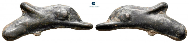 Scythia. Olbia circa 437-410 BC. 
Cast dolphin Æ

25 mm, 1,57 g



very f...