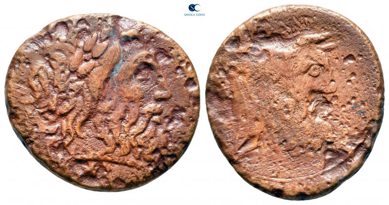 Akarnania. Oeniadae circa 219-211 BC. 
Bronze Æ

21 mm, 5,70 g



fine