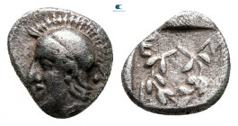 Aiolis. Elaia circa 450-400 BC. Hemiobol AR