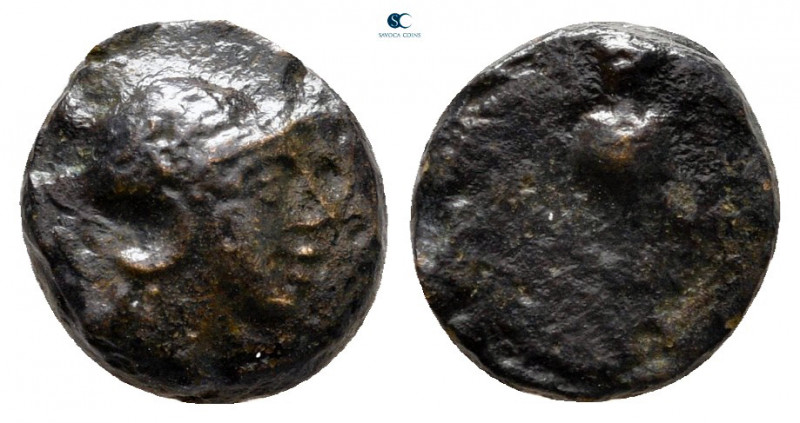 Aiolis. Myrina circa 350-300 BC. 
Bronze Æ

9 mm, 1,24 g



nearly very f...