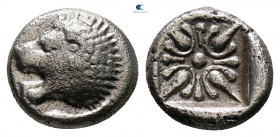 Ionia. Miletos circa 525-475 BC. Diobol AR