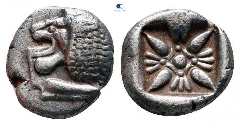 Ionia. Miletos circa 525-475 BC. 
Diobol AR

9 mm, 1,06 g



very fine