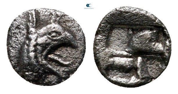 Ionia. Phokaia circa 600-500 BC. 
Tetartemorion AR

6 mm, 0,25 g



very ...