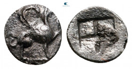 Ionia. Teos circa 500-460 BC. Tetartemorion AR