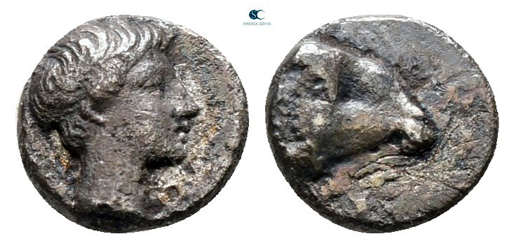 Caria. Kasolaba circa 410-390 BC. 
Hemiobol AR

7 mm, 0,46 g



very fine