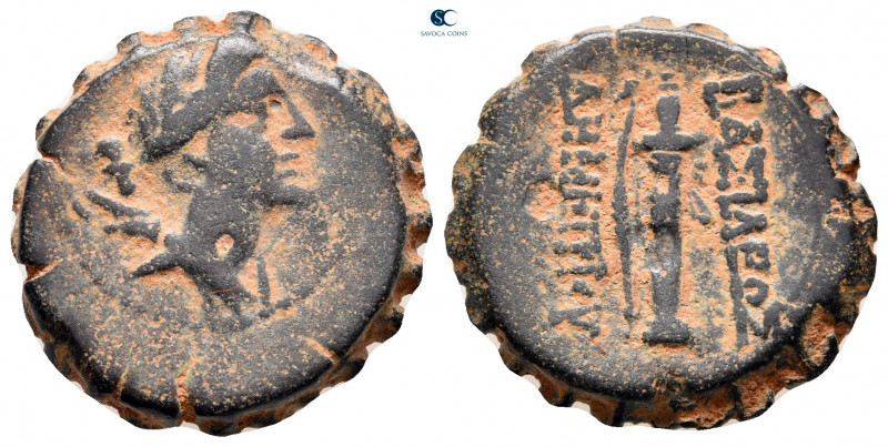 Seleukid Kingdom. Antioch. Demetrios I Soter 162-150 BC. 
Serrate Æ

20 mm, 7...